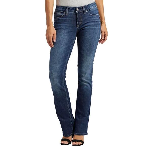 SILVER Suki Surplus Jeans Mid Rise in Dark Wash Women's Size 26 - Picture 1 of 16